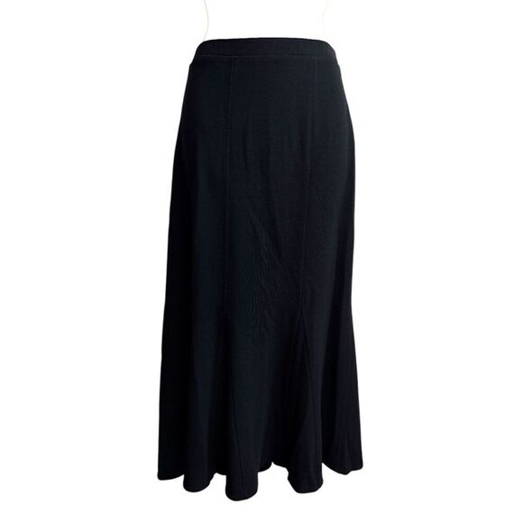 Eileen Fisher Black Flounce Skirt Size M - Picture 2 of 10